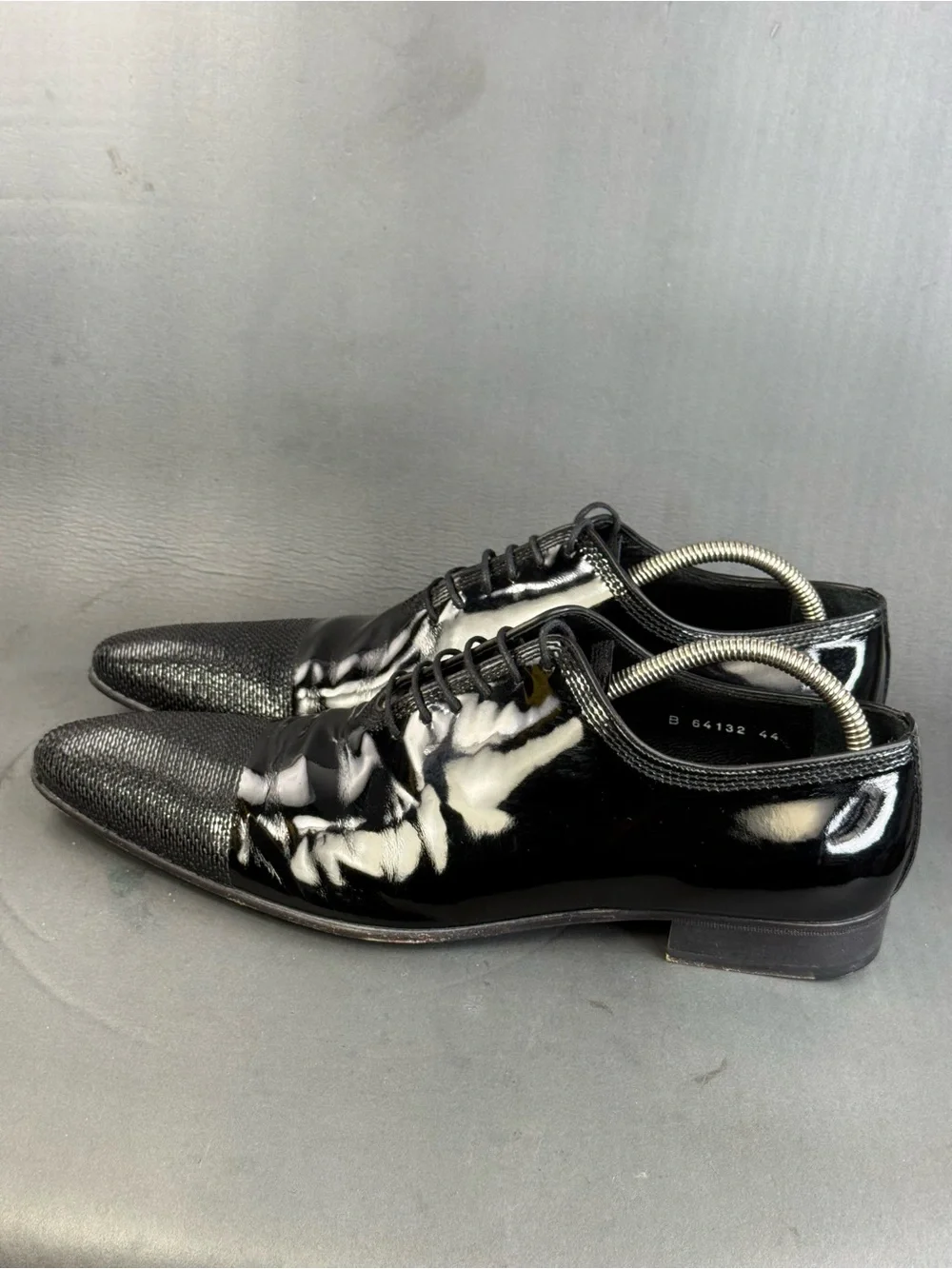 D'S Damat black leather  Vero Cuoio Ceremony men's Oxford shoes size 11 (44)